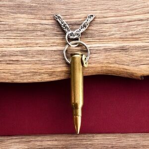 Hand Crafted Silver and Gold Bullet Necklace